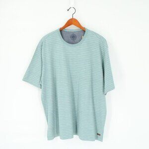 NWT GH Bass Earth Striped Teal Blue Outsider Crew Neck Cotton T Shirt XXL